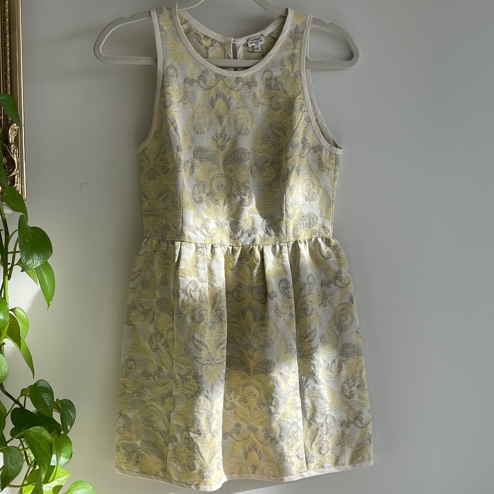 Vintage Aritzia Wilfred Floral Jacquard Mini Dress SZ 0